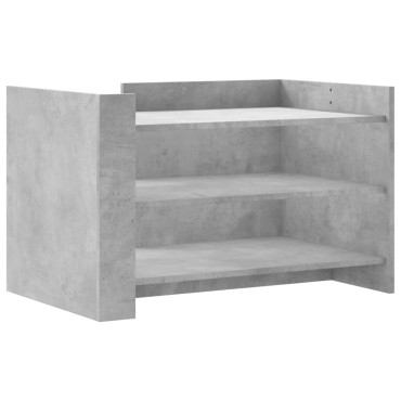 vidaXL Τραπεζάκι Σαλονιού Γκρι Σκυροδ. 80x50x50cm Επεξεργ. Ξύλο 1 τεμ.
