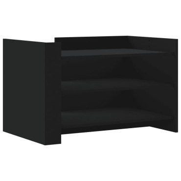 vidaXL Τραπεζάκι Σαλονιού Μαύρο 80x50x50cm Επεξεργασμένο Ξύλο 1 τεμ.