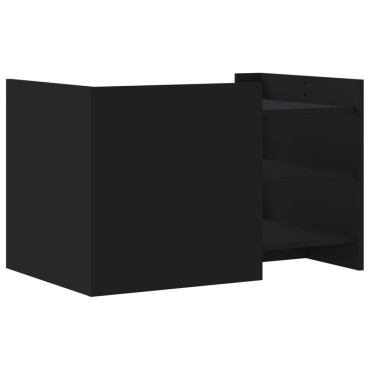 vidaXL Τραπεζάκι Σαλονιού Μαύρο 80x50x50cm Επεξεργασμένο Ξύλο 1 τεμ.