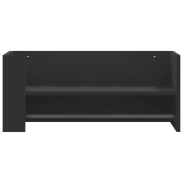 vidaXL Ράφι Τοίχου Μαύρη 70,5x35x30,5cm από Επεξεργασμένο Ξύλο 1 τεμ.