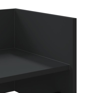 vidaXL Ράφι Τοίχου Μαύρη 70,5x35x30,5cm από Επεξεργασμένο Ξύλο 1 τεμ.