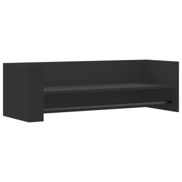 vidaXL Ραφιέρα Τοίχου Μαύρο 100x35x30,5cm από Επεξεργασμένο Ξύλο 1 τεμ.