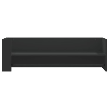 vidaXL Ραφιέρα Τοίχου Μαύρο 100x35x30,5cm από Επεξεργασμένο Ξύλο 1 τεμ.