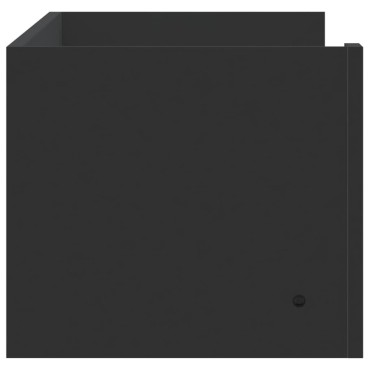 vidaXL Ραφιέρα Τοίχου Μαύρο 100x35x30,5cm από Επεξεργασμένο Ξύλο 1 τεμ.