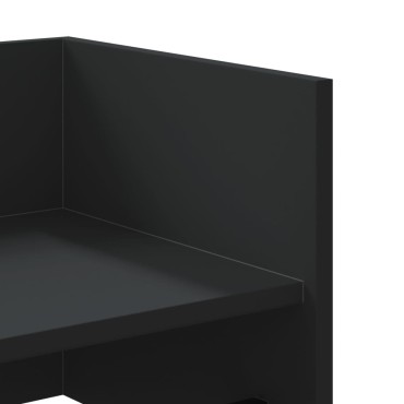 vidaXL Ραφιέρα Τοίχου Μαύρο 100x35x30,5cm από Επεξεργασμένο Ξύλο 1 τεμ.