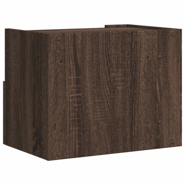 vidaXL Κομοδίνο Επιτοίχιο Καφέ Δρυς 45x30x35cm 1 τεμ.