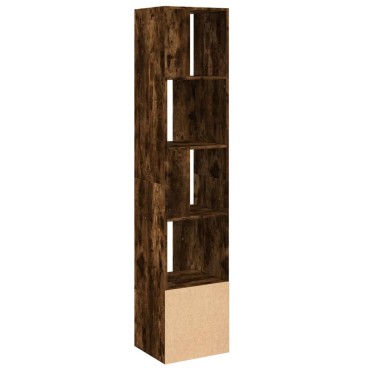 vidaXL Βιβλιοθήκη Καπνιστή Δρυς 40x36x189cm από Επεξεργασμένο Ξύλο 1 τεμ.