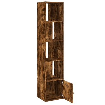 vidaXL Βιβλιοθήκη Καπνιστή Δρυς 40x36x189cm από Επεξεργασμένο Ξύλο 1 τεμ.