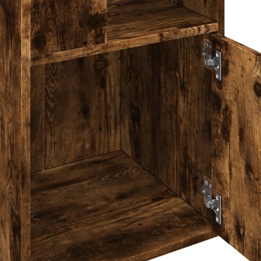 vidaXL Βιβλιοθήκη Καπνιστή Δρυς 40x36x189cm από Επεξεργασμένο Ξύλο 1 τεμ.
