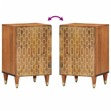 vidaXL Ντουλάπι Μπάνιου 38x33x58cm από Μασίφ Ξύλο Μάνγκο 1 τεμ.
