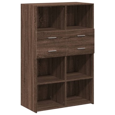 vidaXL Ντουλάπι Καφέ Δρυς 80x42,5x124cm από Επεξεργασμένο Ξύλο 1 τεμ.