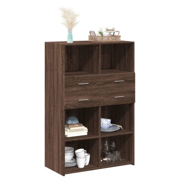 vidaXL Ντουλάπι Καφέ Δρυς 80x42,5x124cm από Επεξεργασμένο Ξύλο 1 τεμ.