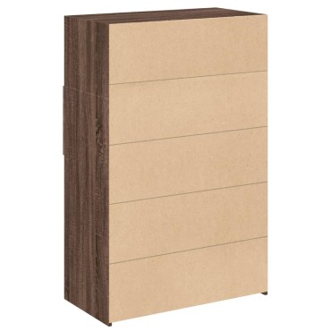 vidaXL Ντουλάπι Καφέ Δρυς 80x42,5x124cm από Επεξεργασμένο Ξύλο 1 τεμ.