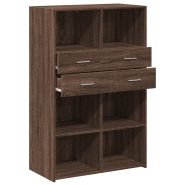 vidaXL Ντουλάπι Καφέ Δρυς 80x42,5x124cm από Επεξεργασμένο Ξύλο 1 τεμ.