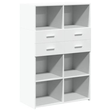 vidaXL Ντουλάπι Λευκό 80x42,5x124cm από Επεξεργασμένο Ξύλο 1 τεμ.