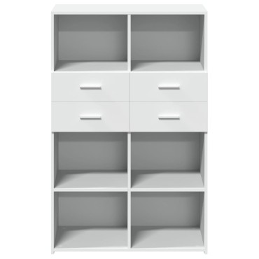 vidaXL Ντουλάπι Λευκό 80x42,5x124cm από Επεξεργασμένο Ξύλο 1 τεμ.