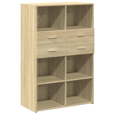 vidaXL Ντουλάπι Sonoma Δρυς 80x42,5x124cm από Επεξεργασμένο Ξύλο 1 τεμ.