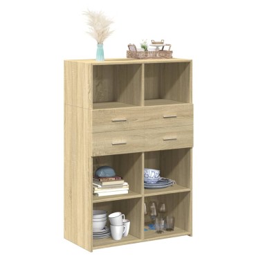 vidaXL Ντουλάπι Sonoma Δρυς 80x42,5x124cm από Επεξεργασμένο Ξύλο 1 τεμ.