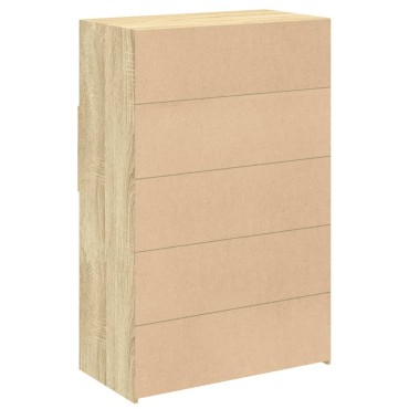 vidaXL Ντουλάπι Sonoma Δρυς 80x42,5x124cm από Επεξεργασμένο Ξύλο 1 τεμ.