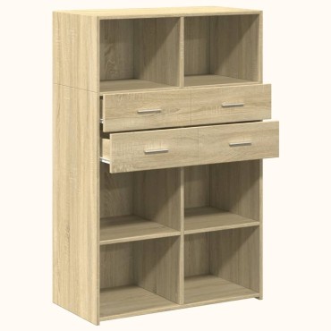 vidaXL Ντουλάπι Sonoma Δρυς 80x42,5x124cm από Επεξεργασμένο Ξύλο 1 τεμ.