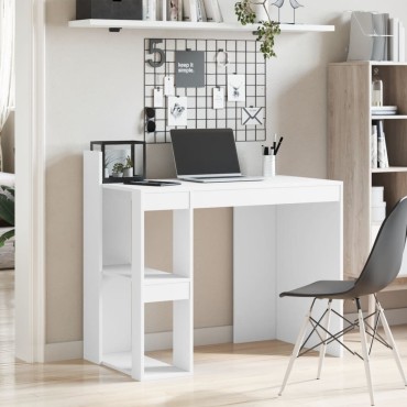 vidaXL Γραφείο Λευκό 103,5x56,5x94cm από Επεξεργασμένο Ξύλο 1 τεμ.
