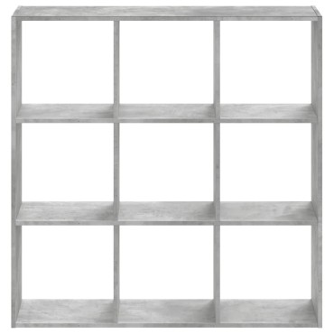 vidaXL Βιβλιοθήκη Γκρι Σκυροδέματος 102x32x102cm Επεξεργ. Ξύλο 1 τεμ.