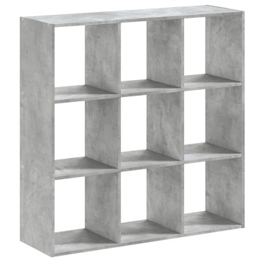 vidaXL Βιβλιοθήκη Γκρι Σκυροδέματος 102x32x102cm Επεξεργ. Ξύλο 1 τεμ.