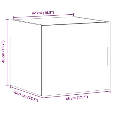 vidaXL Ντουλάπι Τοίχου Λευκό 45x42,5x40cm Επεξεργασμένο Ξύλο 1 τεμ.