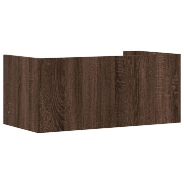 vidaXL Ραφιέρα Τοίχου Καφέ Δρυς 70,5x35x30,5cm Επεξεργασμένο Ξύλο 1 τεμ.