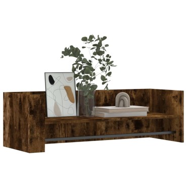 vidaXL Ραφιέρα Τοίχου Καπνιστή Δρυς 100x35x30,5cm Επεξεργασμένο Ξύλο 1 τεμ.