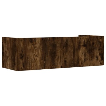 vidaXL Ραφιέρα Τοίχου Καπνιστή Δρυς 100x35x30,5cm Επεξεργασμένο Ξύλο 1 τεμ.