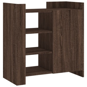 vidaXL Ραφιέρα Καφέ Δρυς 73,5x35x75cm από Επεξεργ. Ξύλο 1 τεμ.