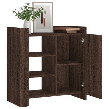 vidaXL Ραφιέρα Καφέ Δρυς 73,5x35x75cm από Επεξεργ. Ξύλο 1 τεμ.