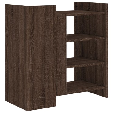 vidaXL Ραφιέρα Καφέ Δρυς 73,5x35x75cm από Επεξεργ. Ξύλο 1 τεμ.
