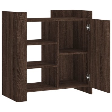 vidaXL Ραφιέρα Καφέ Δρυς 73,5x35x75cm από Επεξεργ. Ξύλο 1 τεμ.