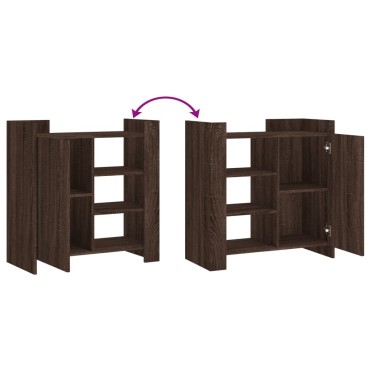 vidaXL Ραφιέρα Καφέ Δρυς 73,5x35x75cm από Επεξεργ. Ξύλο 1 τεμ.