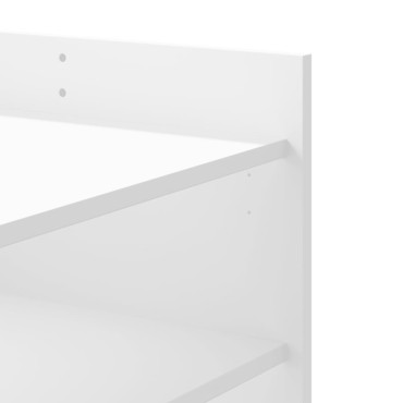 vidaXL Τραπεζάκι Σαλονιού Λευκό 80x50x50cm από Επεξεργασμένο Ξύλο 1 τεμ.
