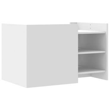 vidaXL Τραπεζάκι Σαλονιού Λευκό 80x50x50cm από Επεξεργασμένο Ξύλο 1 τεμ.
