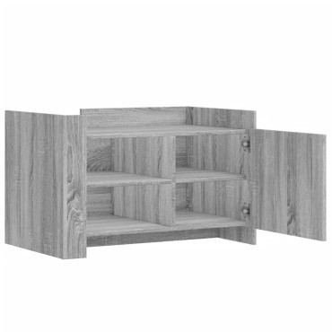 vidaXL Τραπεζάκι Σαλονιού Γκρι Sonoma 80x50x50cm Επεξεργασμένο Ξύλο 1 τεμ.