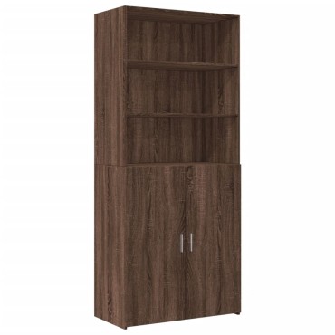 vidaXL Ντουλάπι Καφέ Δρυς 80x42,5x249cm από Επεξεργασμένο Ξύλο 1 τεμ.