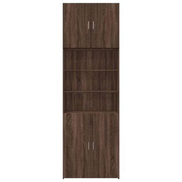 vidaXL Ντουλάπι Καφέ Δρυς 80x42,5x249cm από Επεξεργασμένο Ξύλο 1 τεμ.