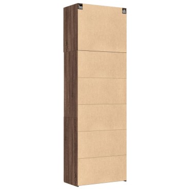 vidaXL Ντουλάπι Καφέ Δρυς 80x42,5x249cm από Επεξεργασμένο Ξύλο 1 τεμ.