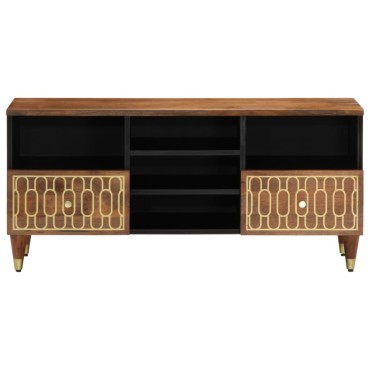 vidaXL Έπιπλο Τηλεόρασης 100x33x46cm από Μασίφ Ξύλο Μάνγκο