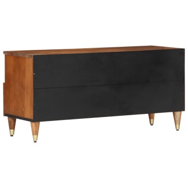 vidaXL Έπιπλο Τηλεόρασης 100x33x46cm από Μασίφ Ξύλο Μάνγκο