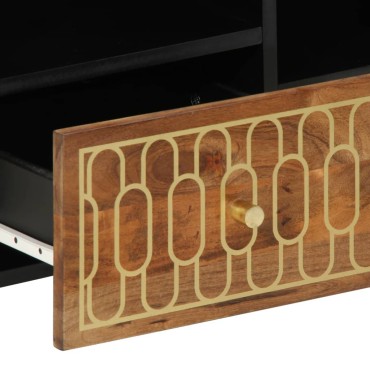 vidaXL Έπιπλο Τηλεόρασης 100x33x46cm από Μασίφ Ξύλο Μάνγκο