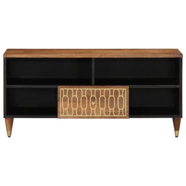 vidaXL Έπιπλο Τηλεόρασης 100x33x46cm από Μασίφ Ξύλο Μάνγκο