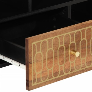 vidaXL Έπιπλο Τηλεόρασης 100x33x46cm από Μασίφ Ξύλο Μάνγκο