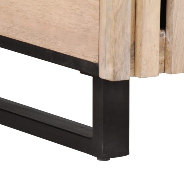 vidaXL Τραπεζάκι Σαλονιού Λευκό 80x51x40cm από Μασίφ Ξύλο Μάνγκο 1 τεμ.