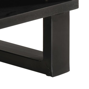 vidaXL Τραπεζάκι Σαλονιού Καφέ/Μαύρο 80x51x40cm Μασίφ Ξύλο Μάνγκο 1 τεμ.