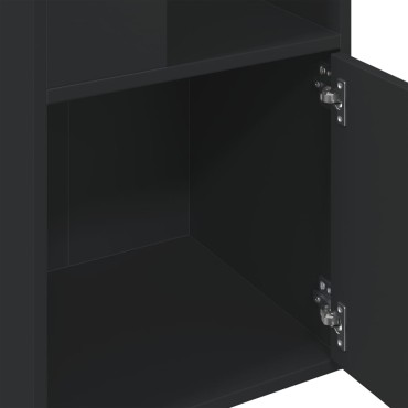 vidaXL Βιβλιοθήκη Μαύρη 40x36x189cm από Επεξεργασμένο Ξύλο 1 τεμ.